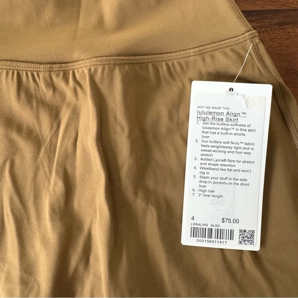 NWT Lululemon Align High Rise Skirt All Spice Size 4